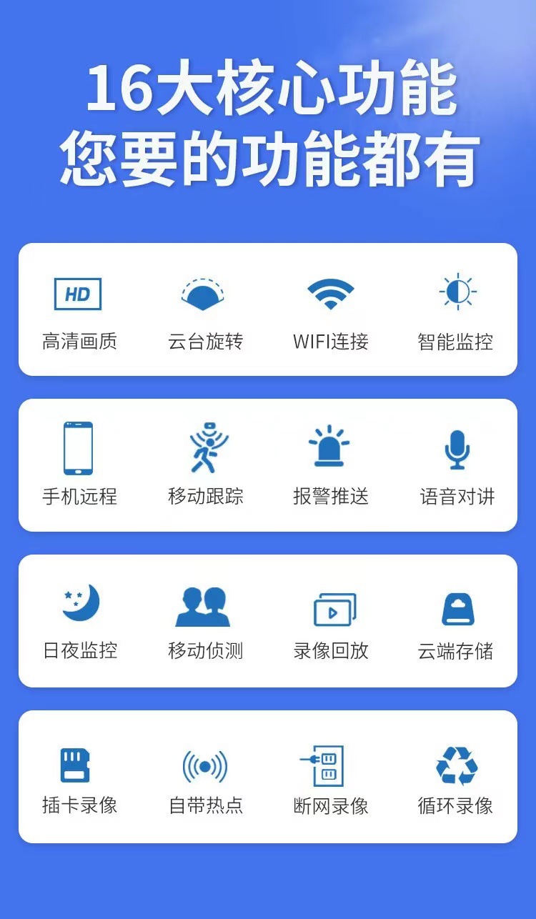 wifi plug surveillance camera, indoor no-hole-punching, indoor travel full-color night vision wireless socket camera pic 7