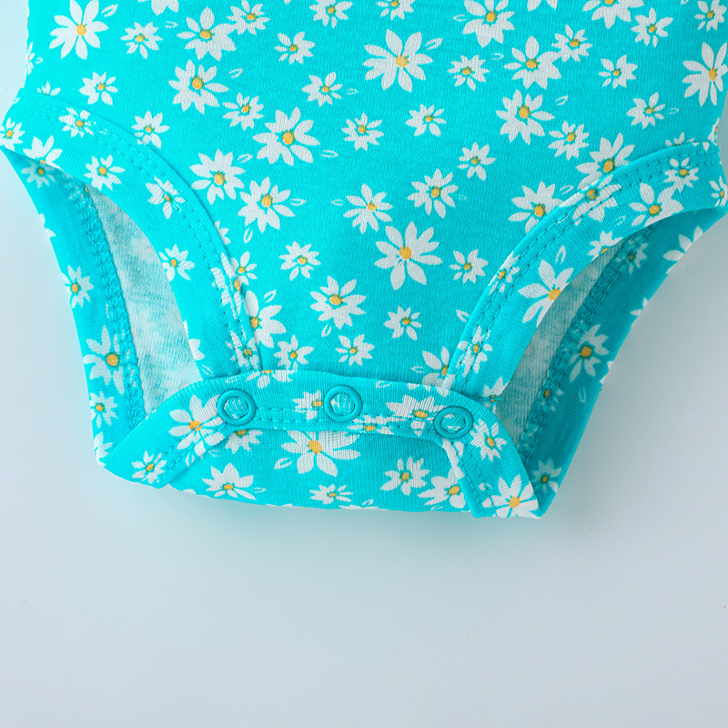 Summer short-sleeved triangular khaki for newborns, cute five-piece set for boys and girls, one-piece suit and crawling suit pic 11