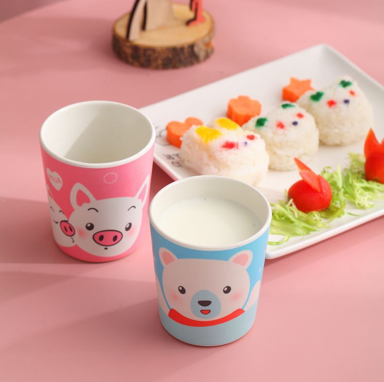 Zhimiado bambú fibra niños beber tazas beber tazas bebé beber tazas enjuague de boca madre tienda de suministros pic 6