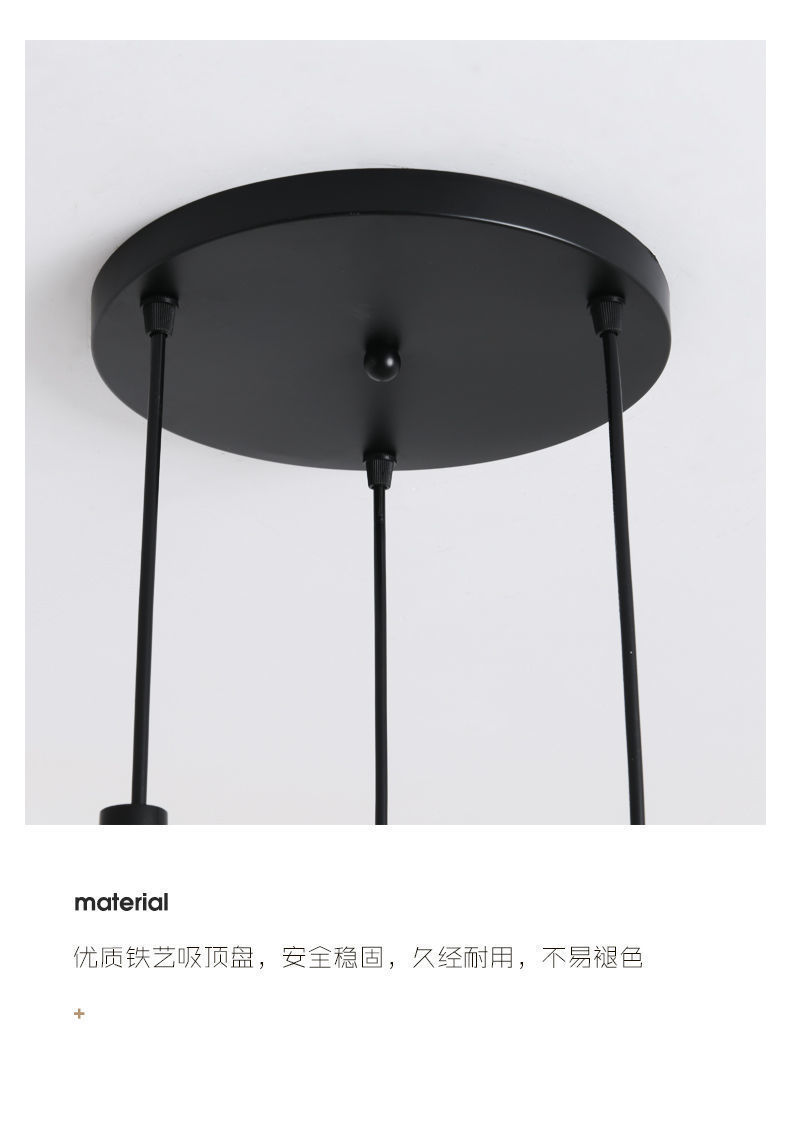 Restaurant chandelier, three-head table lamp, modern bar counter, small, simple and creative Nordic led dining room wholesale lighting fixtures pic 16