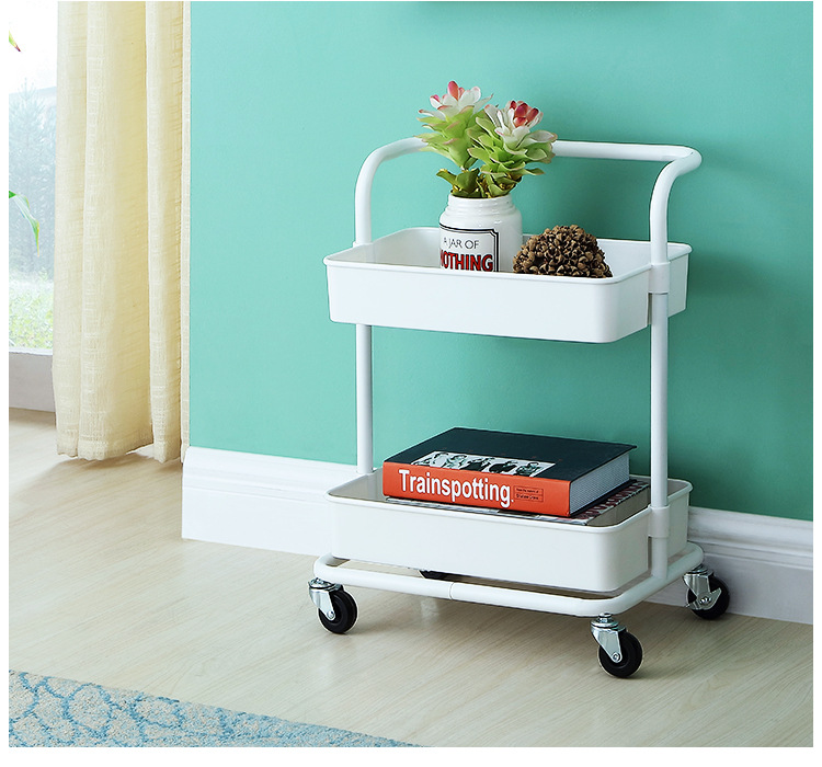 New kitchen and bathroom multi-layer storage rack, bathroom trolley, mobile and easy-to-organize rack, living room storage rack pic 18
