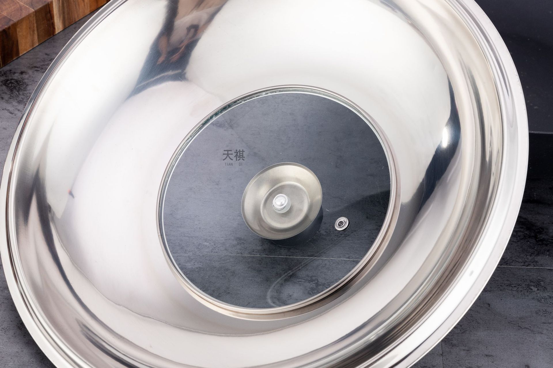 Stainless steel pot lid, household cooking pot lid, 30-40cm, wok combination lid, universal non-magnetic pot lid, glass lid pic 14