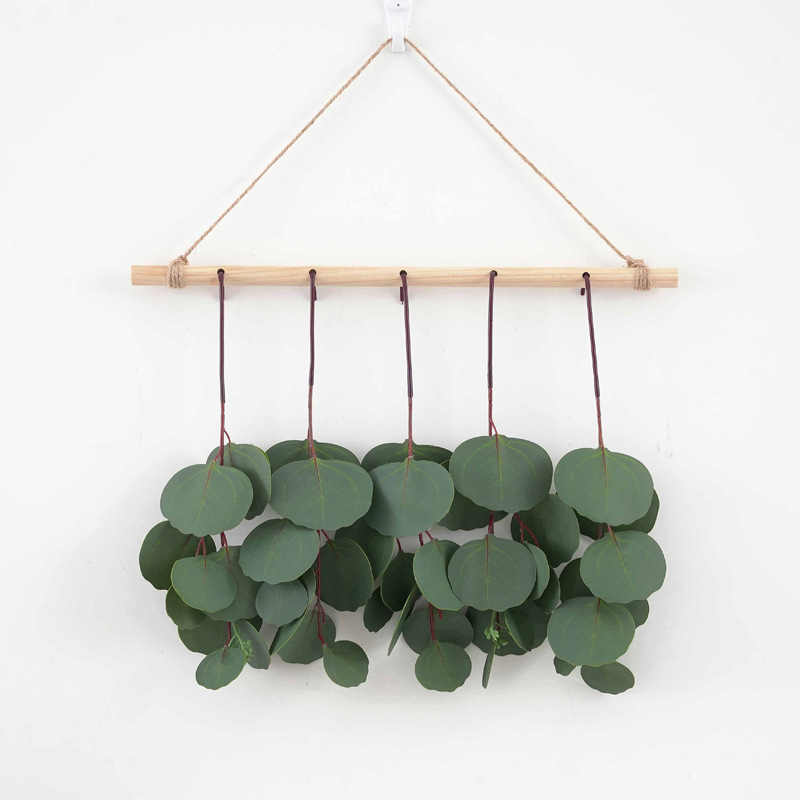Nordic-style 3D window home decoration, eucalyptus grass, money leaves, eucalyptus leaves, wall hanging simulation plants pic 7