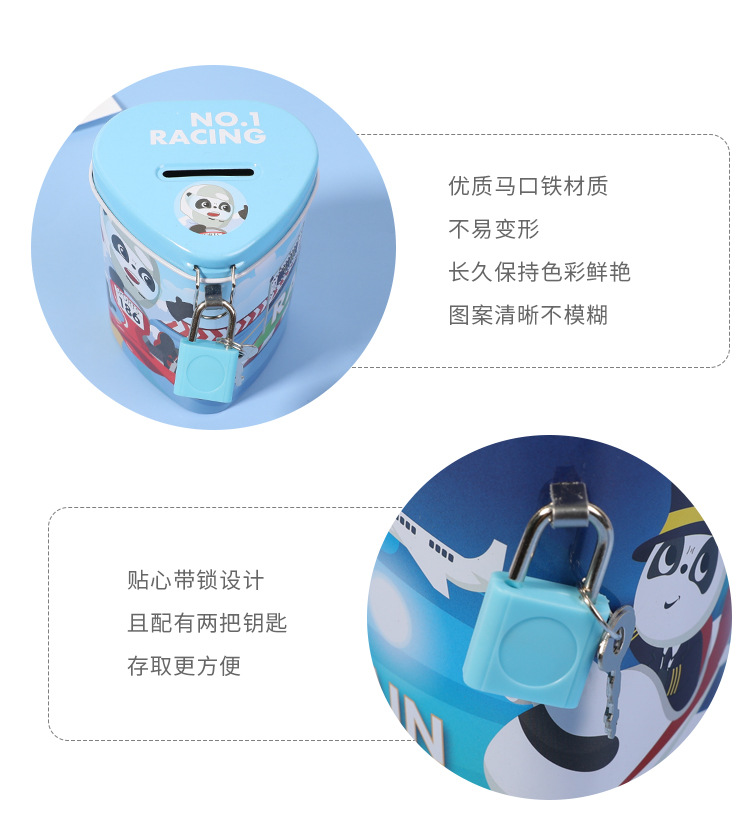 Self-owned brand fashionable tinplate cartoon animal piggy bank, new student birthday gift for the Year of the Ox, Little Pig Kulomi Piggy bank pic 4