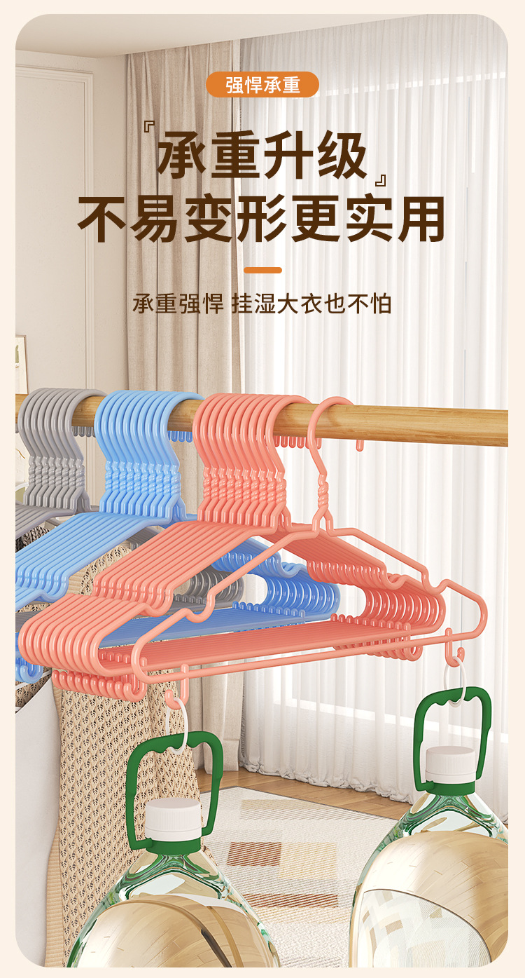 衣架成人加粗防滑晾晒衣挂钩学生宿舍收纳无痕儿童家用衣服架撑子详情5