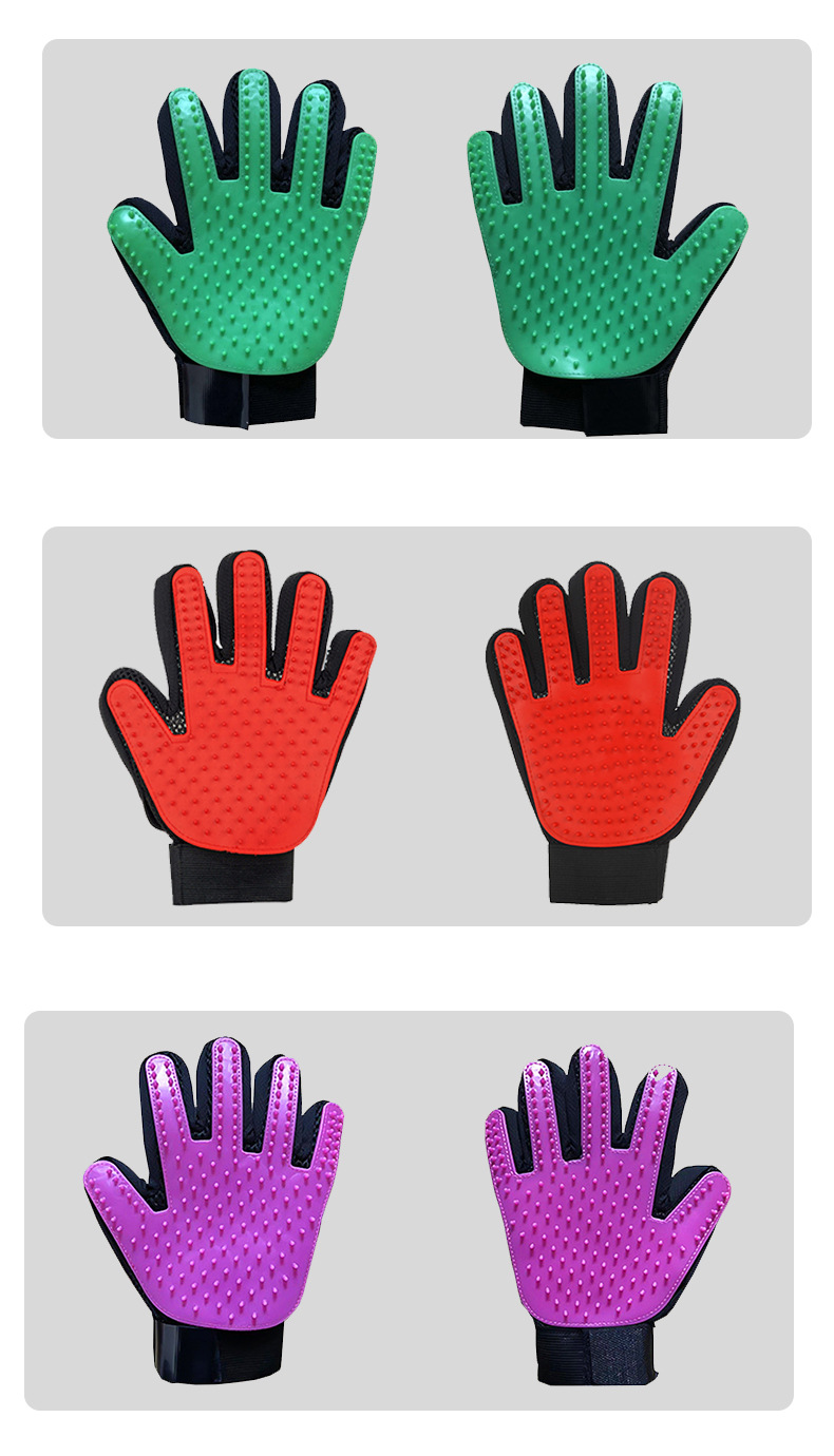Rubber pet petting gloves, pet cleaning and bristle removal brushes, pet grooming petting gloves, cat and dog bathing products pic 24