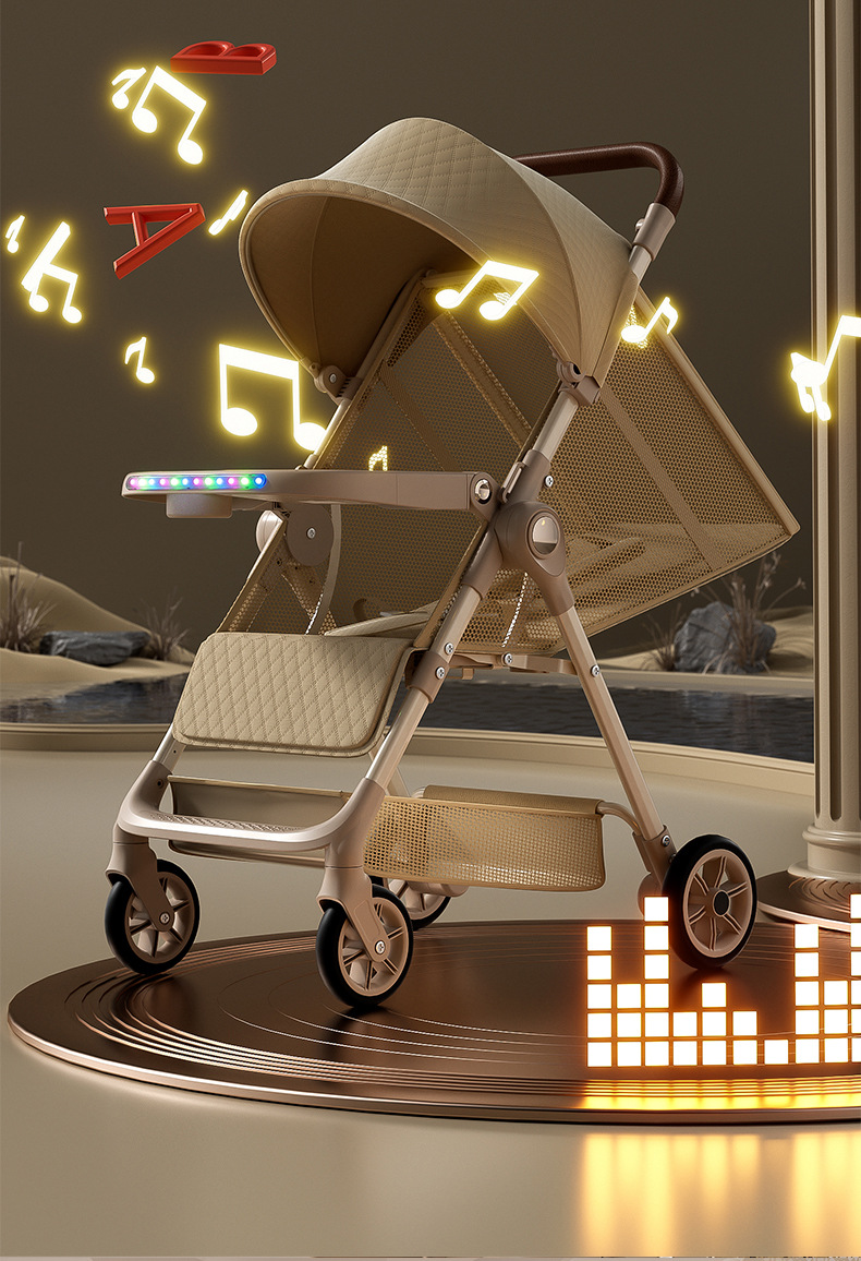 跨境婴儿手推车高景观遛娃神器便携式可坐可躺可折叠儿童口袋车详情27