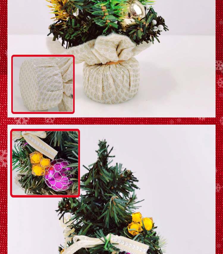 Cross-border new mini Christmas tree, small desktop Christmas tree ornament, 20cm Christmas tree, Christmas decoration items pic 41