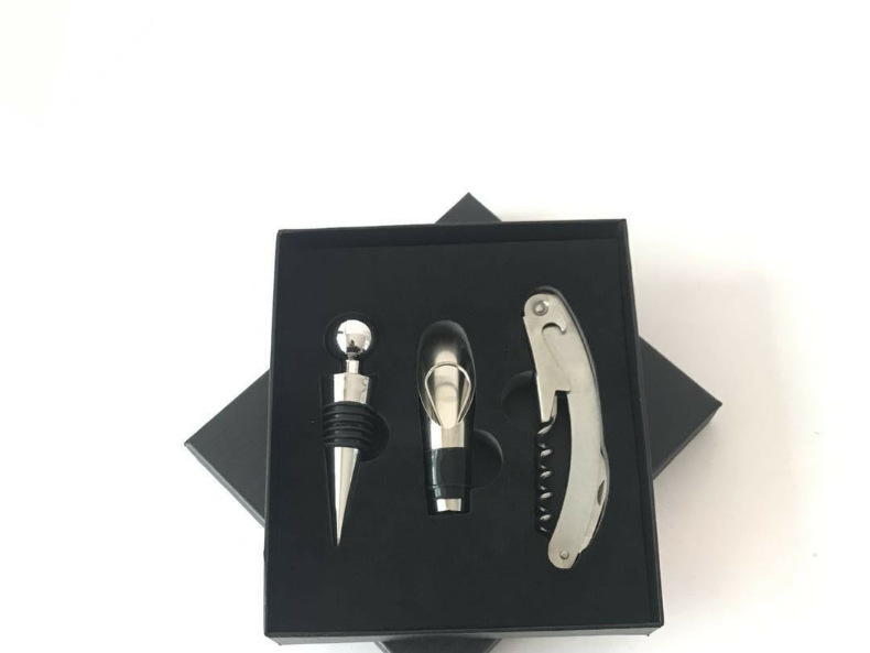 厂家供应红酒开瓶器套装酒具礼品盒四件套不锈钢真空塞倒酒器礼盒详情14
