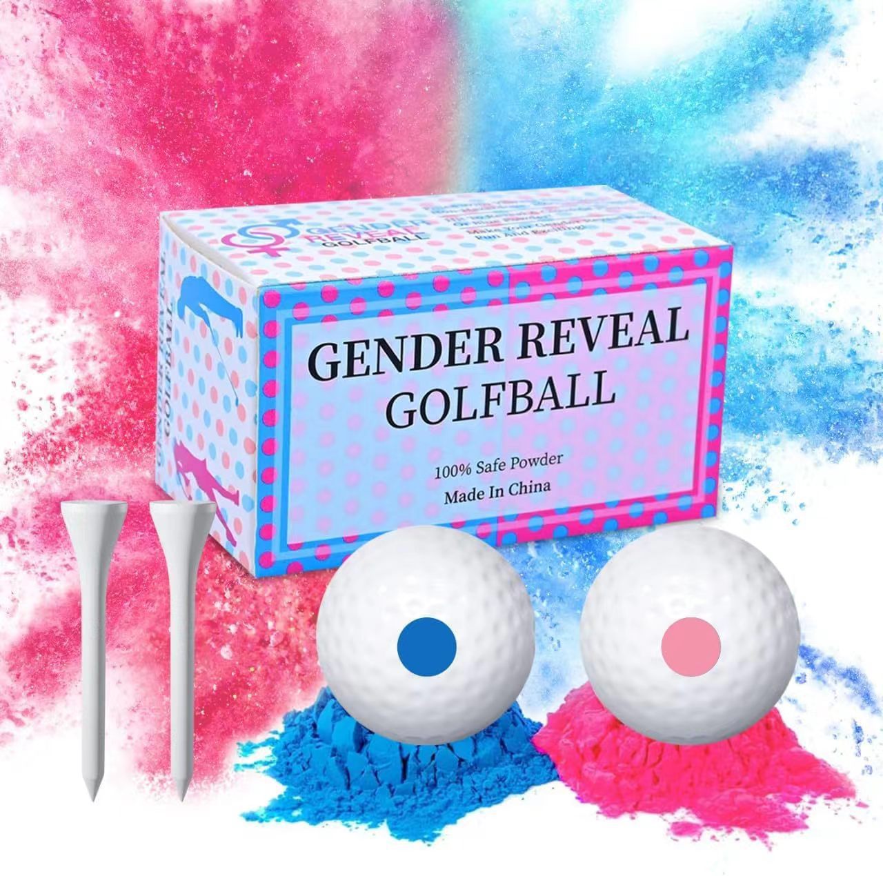 New cross-border Amazon Shopee gender identification powder football gender revealed baby birthday party supplies pic 4