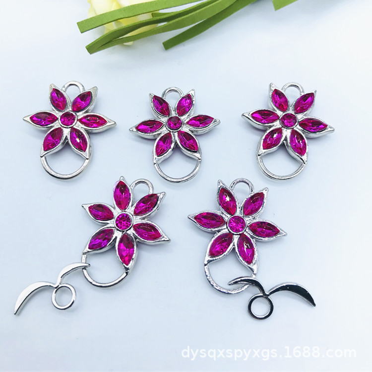 DIY connection accessories: Necklace, sweater buckle, double-sided diamond-encrusted OT buckle. Factory direct, multiple colors available pic 1