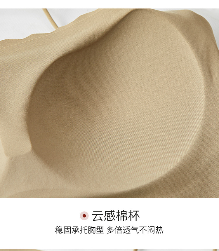 This strapless, fixed cup, beautiful back, halter top, a popular online hit, is a thin bra with a base layer and a vest underneath pic 17