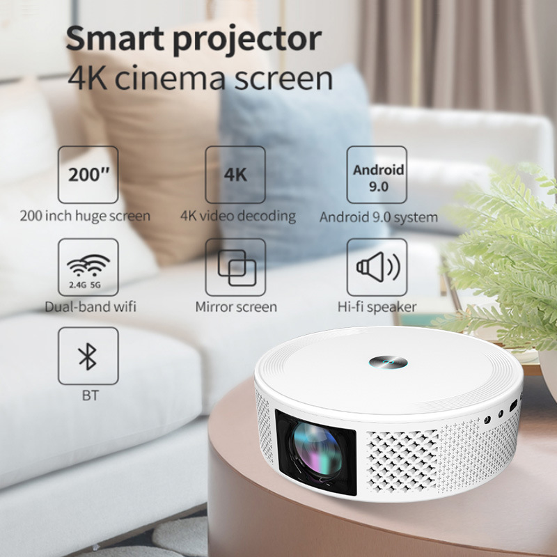 Cross-border Z8 Overseas Android 32G high-definition projector for home use, portable wireless screen projection, mobile phone wifi, home theater pic 9
