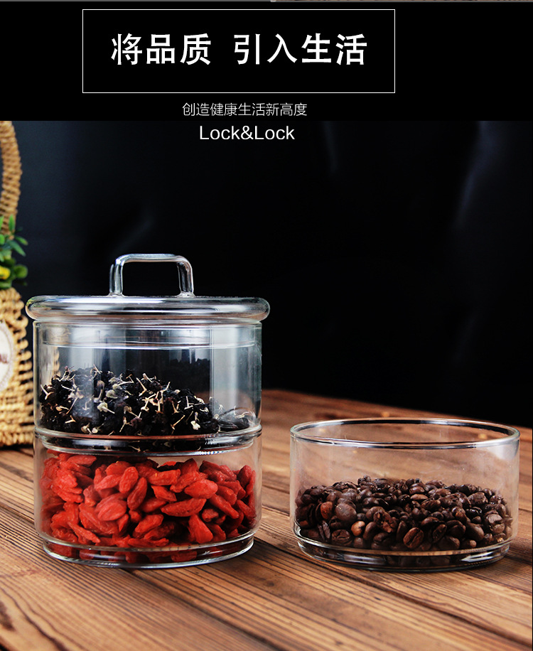 New glass bowl, fruit and vegetable salad bowl, home snack storage jar, multi-layer sealed storage jar, salad bowl pic 8