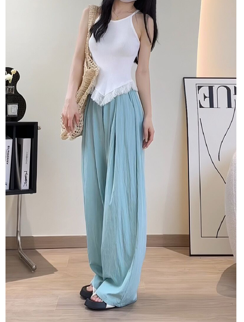 Japanese texture Yamamoto pants for women to look slimmer new summer wide-leg pants with a drape and a laid-back loose casual pants spring style for women pic 31