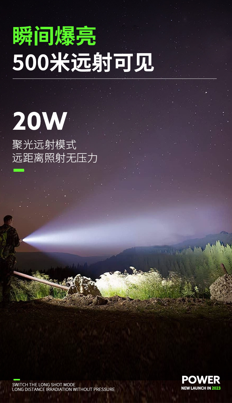 New cross-border flashlight with strong light, super bright mini flash, three-eye little monster abs flashlight, waterproof cap clip light pic 5