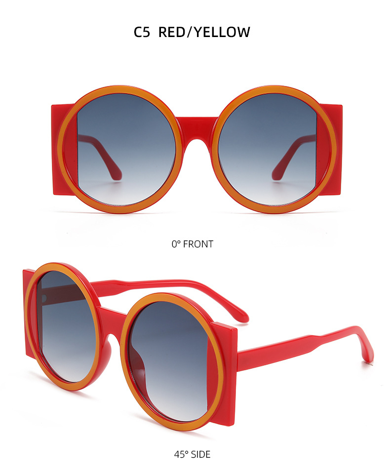 两个圈 个性时尚太阳眼镜欧美穿搭街拍节日派对墨镜T1068详情22