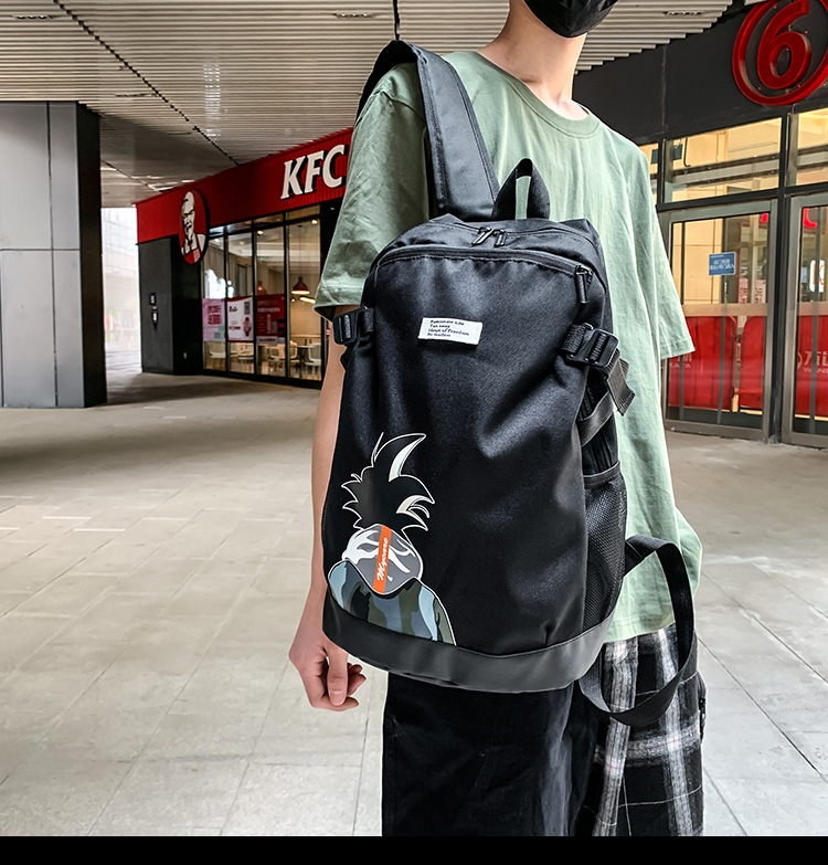 2021 Korean version fashionable couple style cartoon print cool backpack, large-capacity trendy schoolbag for junior and senior high school students pic 25