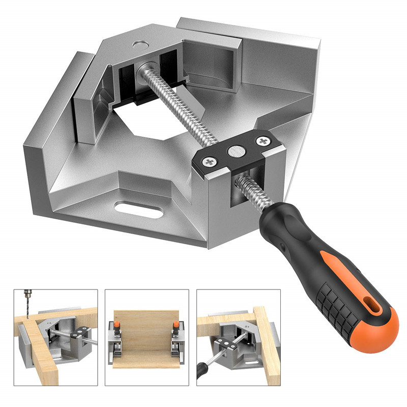 90-degree aluminum alloy single handle woodworking right-angle clamp, Angle clamp, woodworking tools, woodworking clamp pic 5