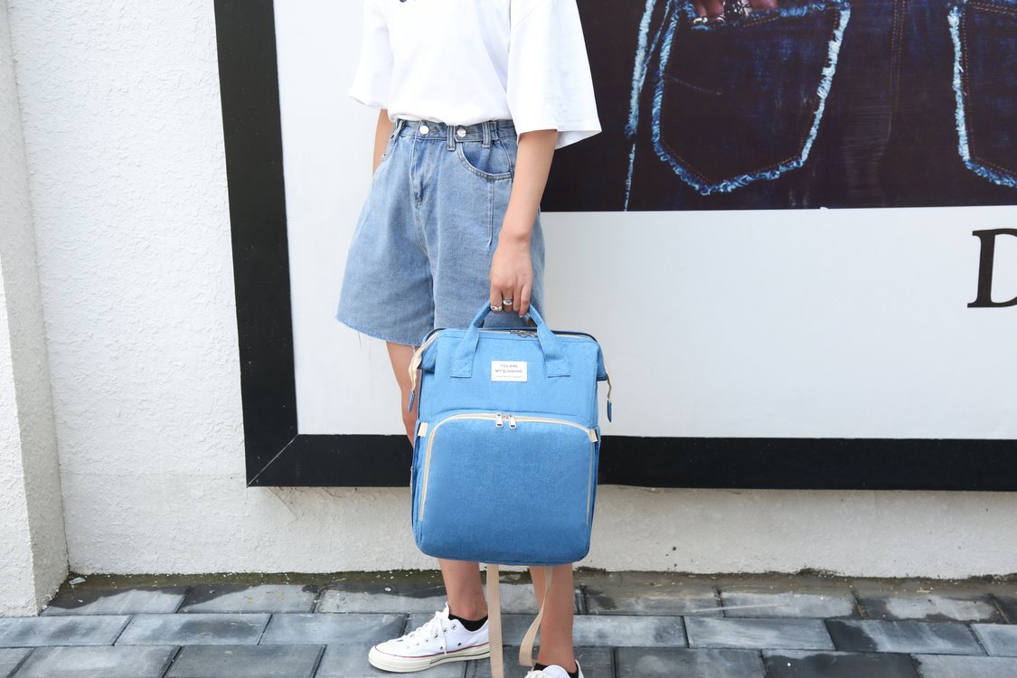 妈咪包 升级版多功能双肩包韩国ins大容量可折叠婴儿床便携旅行包详情32