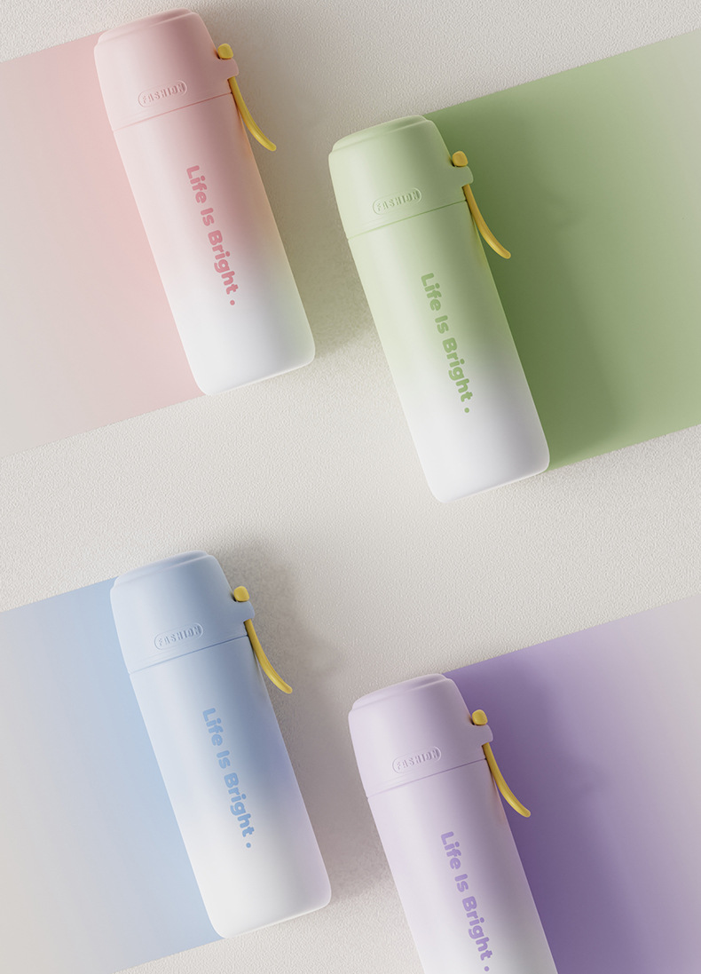 高颜值渐变手提男女学生316不锈钢保温杯创意子弹头礼品水杯批发详情24