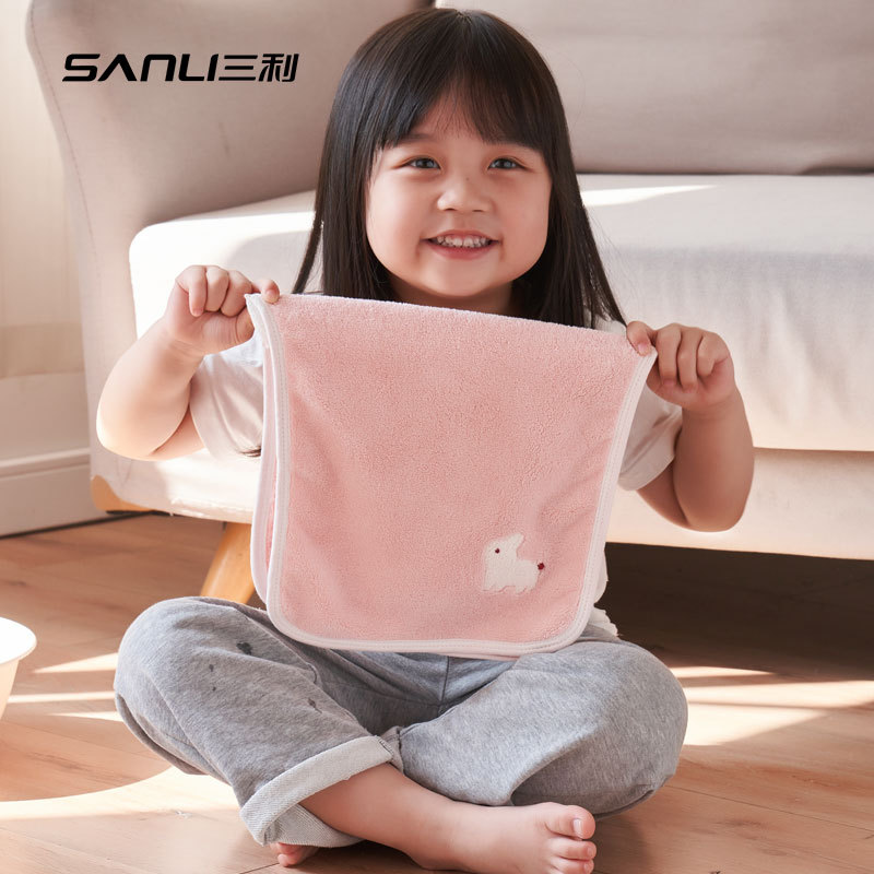 三利毛巾六层纯棉洗脸巾新生婴儿方巾4层纱布口水巾幼儿园小毛巾详情6