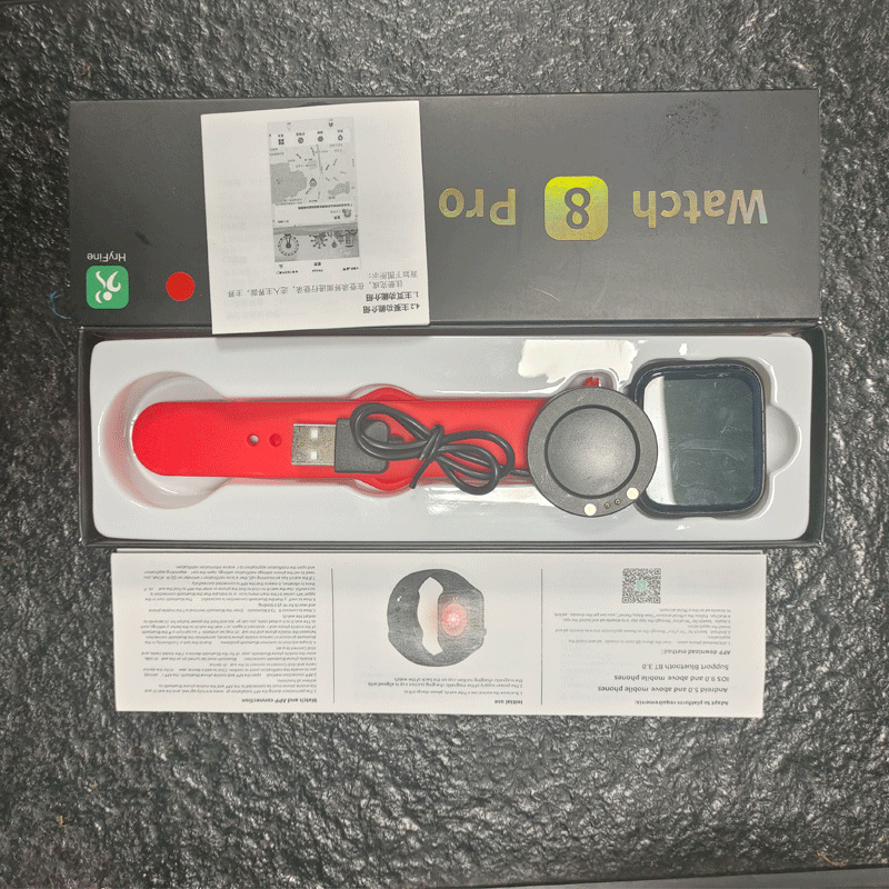 跨境外贸Watch8 Pro智能1.83屏蓝牙通话运动计步运动心率血压手表详情4