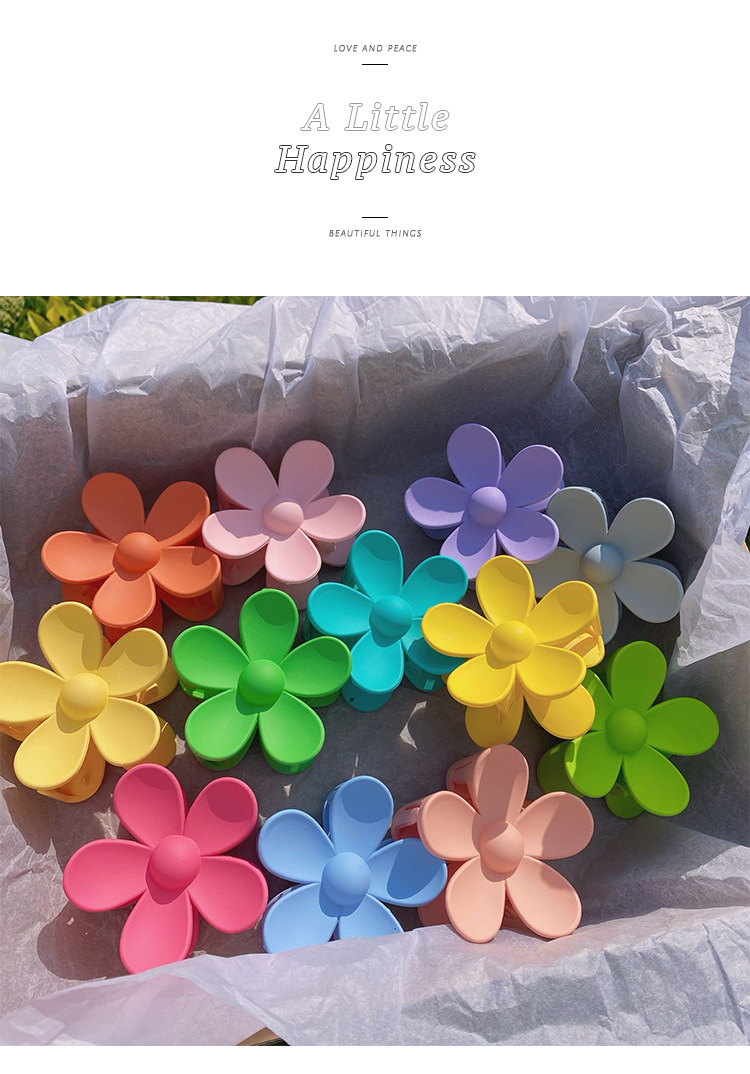 Duowei accessories, the same style as the Korean Internet, featuring a popular grab clip with a large flower design, is a super fairy-like hair clip and updo accessory for girls pic 11