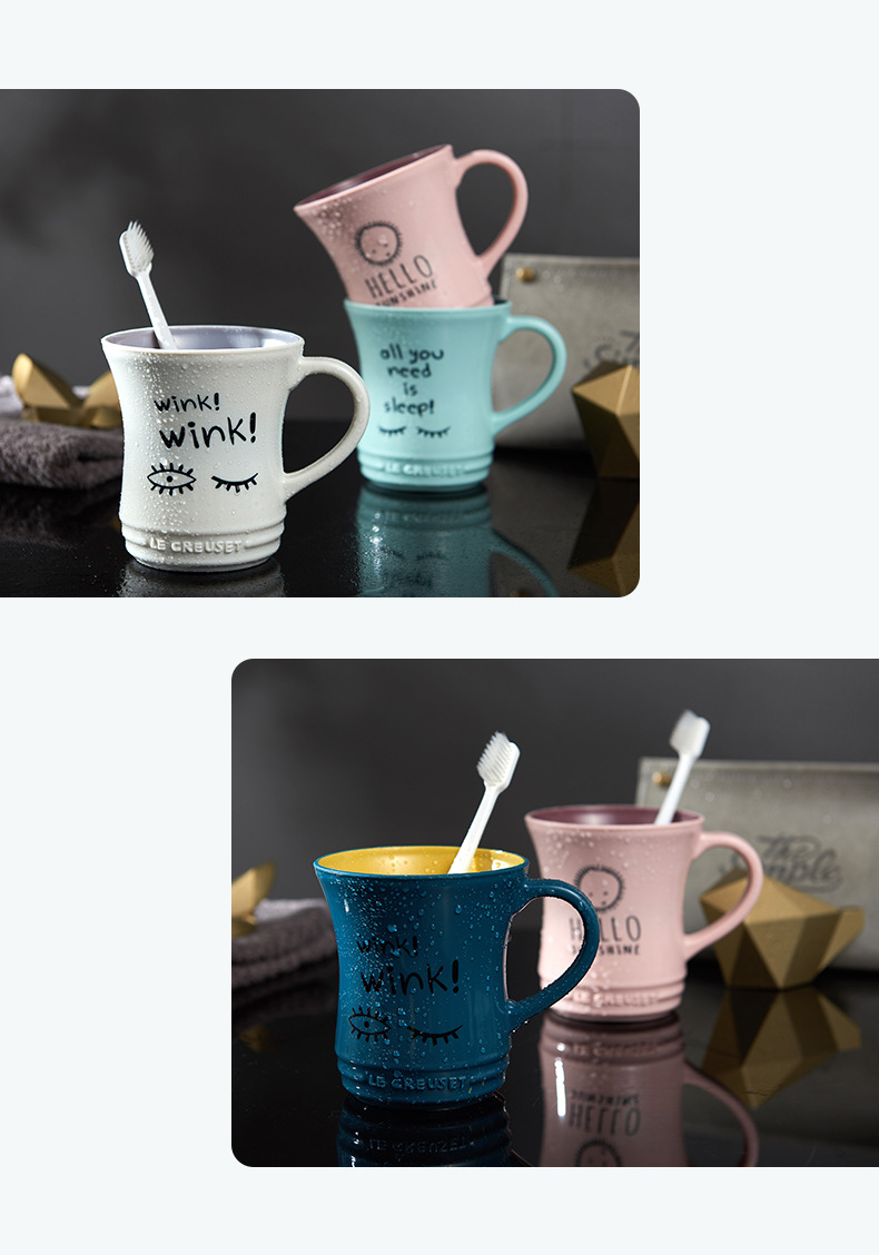 Factory direct supply creative two-color mini waist drinking cup, large cup mouth mouthwash toothbrush cup, simple multi-color brushing cup pic 7