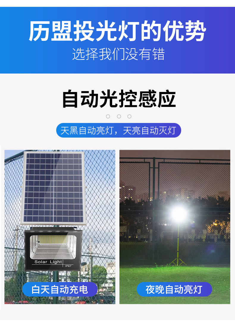 满天星太阳能投光灯批发户外照明路灯家用庭院灯防水壁灯详情3