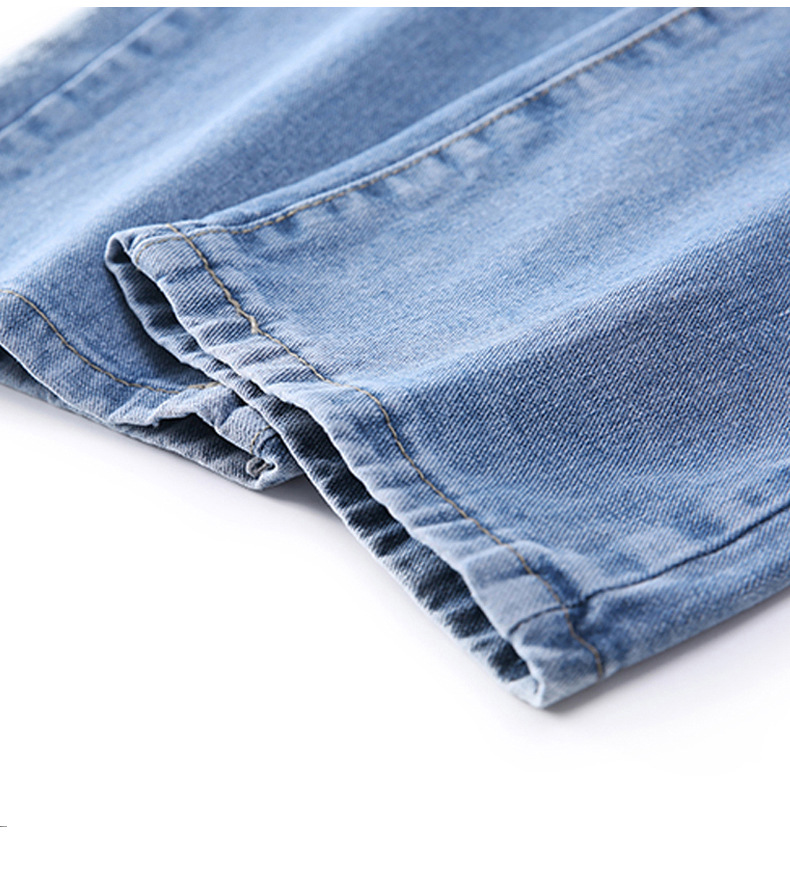 Wide-leg loose straight-leg jeans for summer 2022, versatile high street style for men, casual long pants for men, trendy bf style for men pic 23