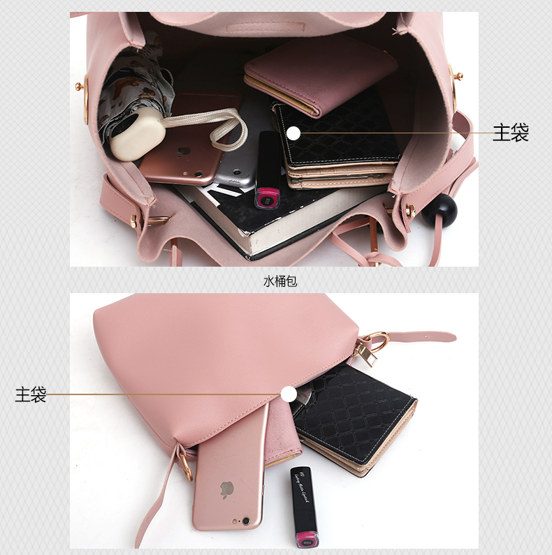 包包女跨境2022新款欧美手提女包时尚单肩水桶女士箱包子母包妈咪详情85