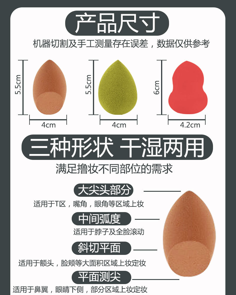 孔雀国潮风美妆蛋套装批发 超软不吃粉美妆蛋支架 葫芦粉扑化妆蛋详情3