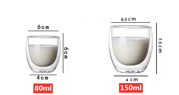 Factory wholesale thickened double-layer glass cups, egg-shaped cups, heat-insulating household coffee cups, water cups, juice cups and milk cups pic 3