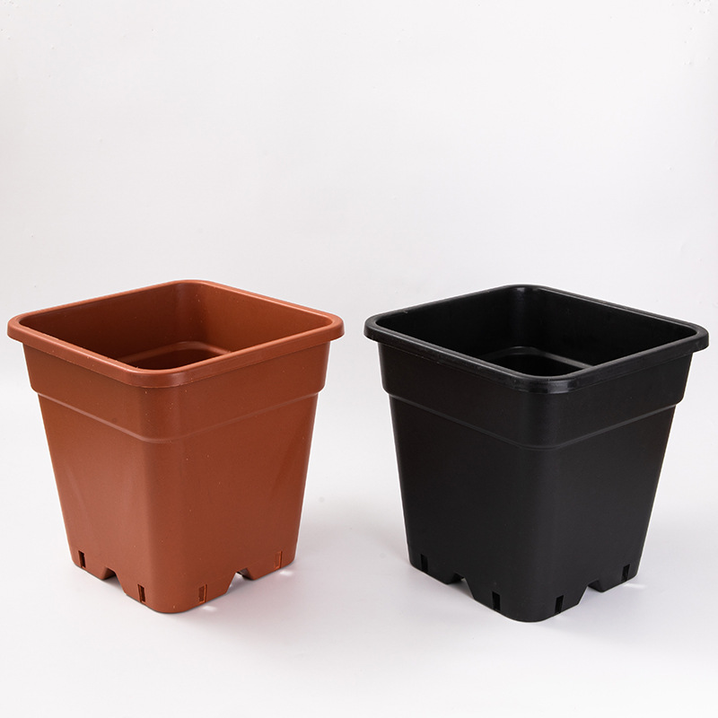 方形加仑盆黑加仑花盆植物园花盆刷漆仿古花盆塑料花盆 方形大花盆 Deepot深型花盆盆栽种植刷漆类详情10