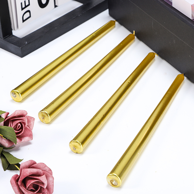 锥杆蜡烛欧式直径圆形火漆蜡棒 半透明极光闪粉密封蜡棒详情9