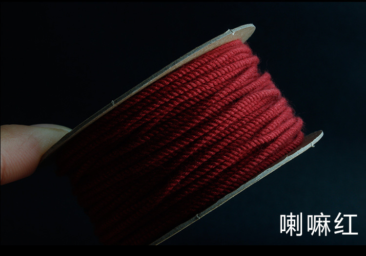Hand-rolled cotton thread for cultural play, Tibetan-style hand-rolled cotton rope, passion seed, vajra Bodhi, cultural play cotton thread, tassel thread, colorful pic 49