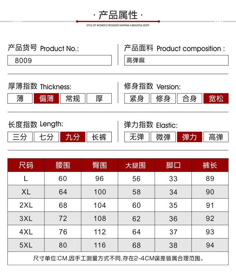 妈妈裤夏季宽松直筒外穿长裤2024大码女裤夏季薄款高腰中老年黑裤详情28
