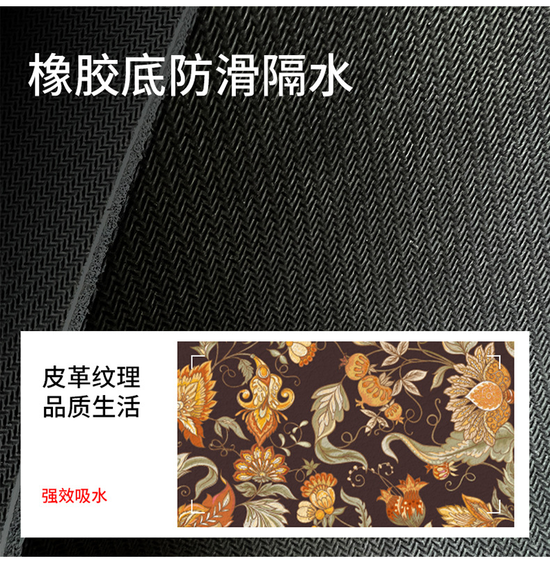 PU皮卫生间洗漱台水龍頭硅藻泥地垫吸水垫厨房洗手台面防溅防积水详情6