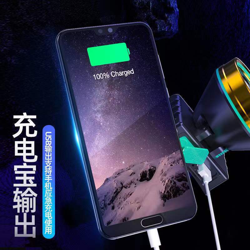 High-intensity charging LED head-mounted night fishing light, sensor headlight, long-lasting power bank, fishing light pic 7