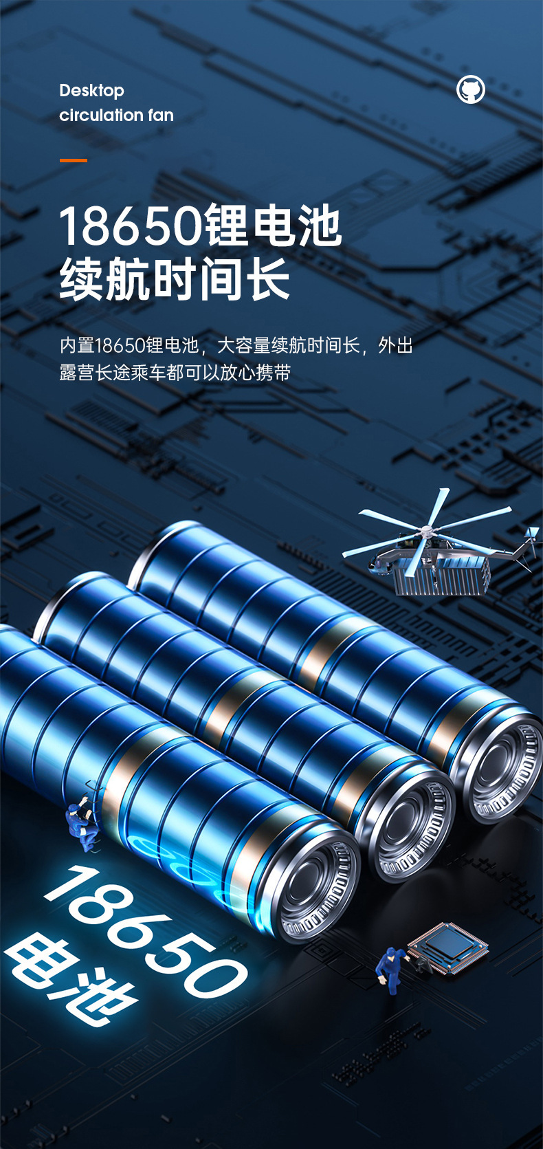 新款台式USB小风扇便携家用桌面风扇大风力卡通迷你风扇一件代发详情12