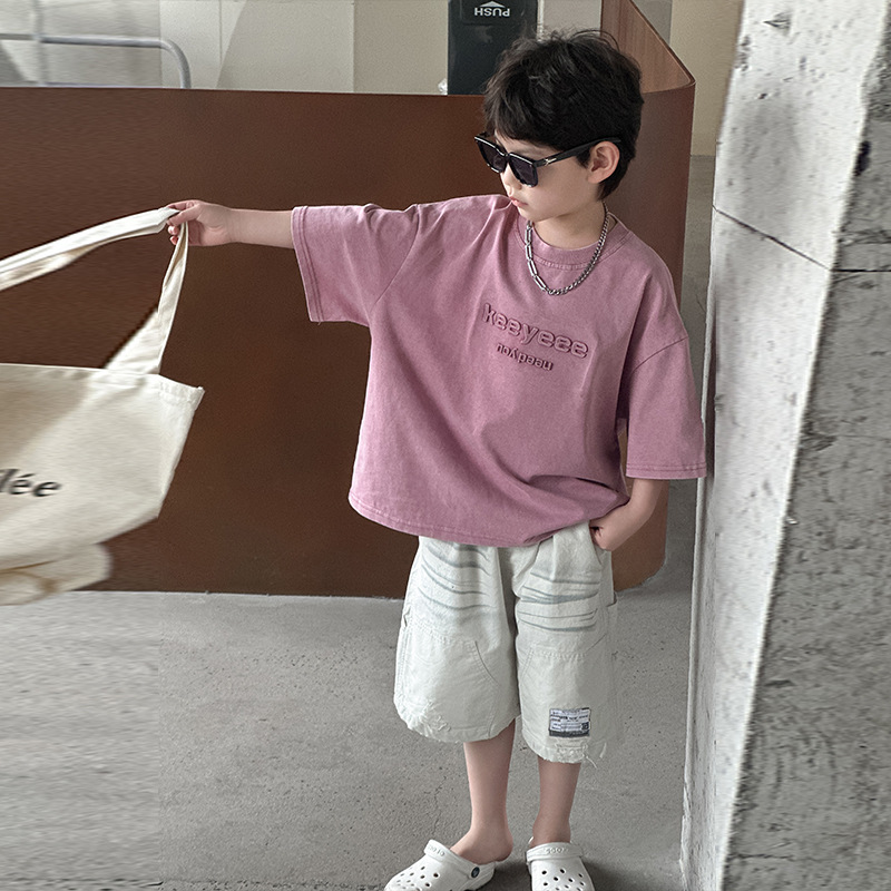 男童夏季新款t恤2025儿童夏装休闲纯棉短袖T男孩印花上衣织里童装详情19