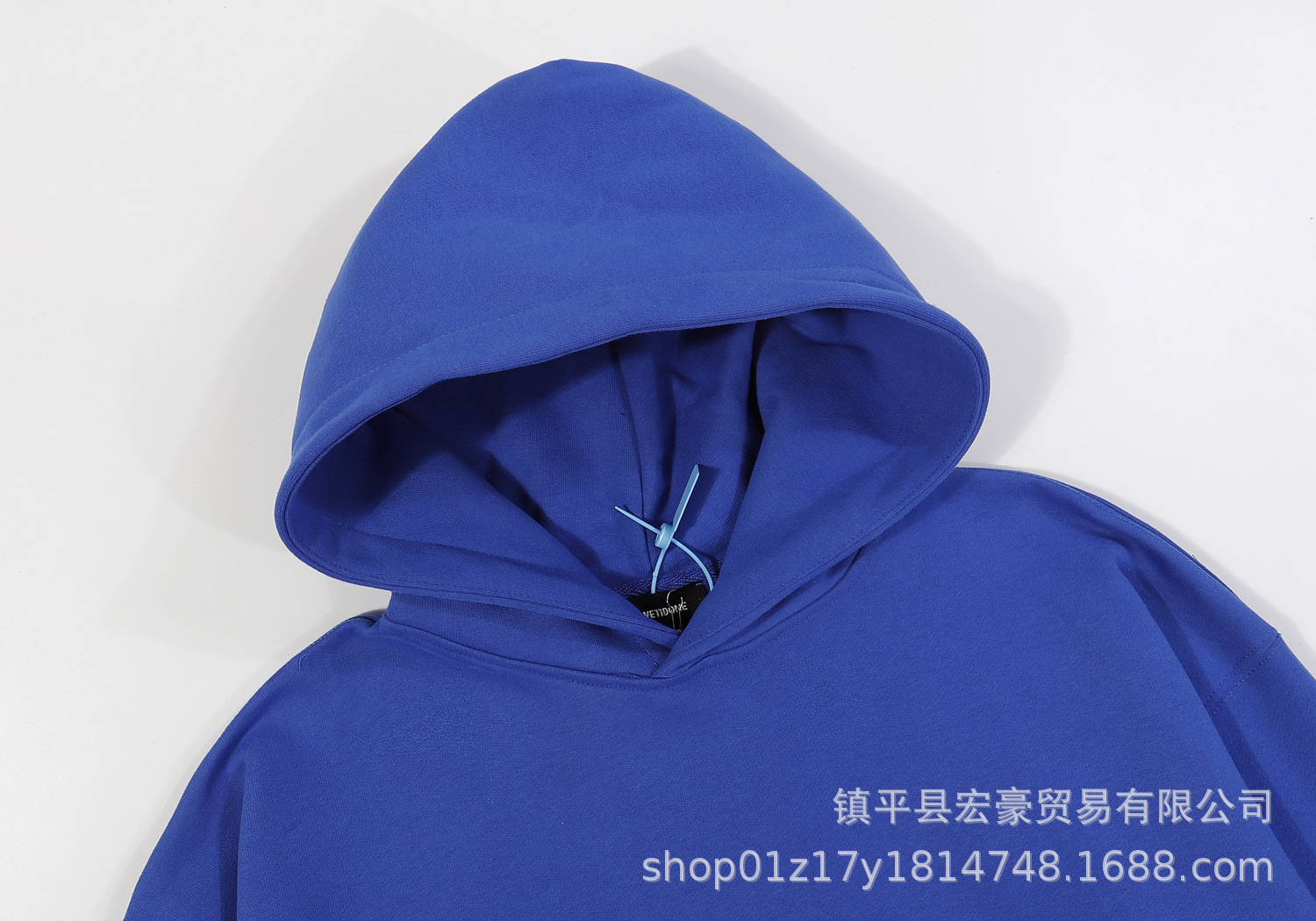 23SS新款WE11镜像皮标徽章连帽卫衣男女同款帽衫韩版长袖帽衫上衣详情19