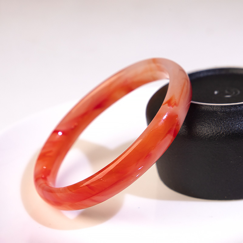 新中式玻璃仿玉手镯批发手镯叮当响叮当镯汉服配饰手镯环圈批发详情5