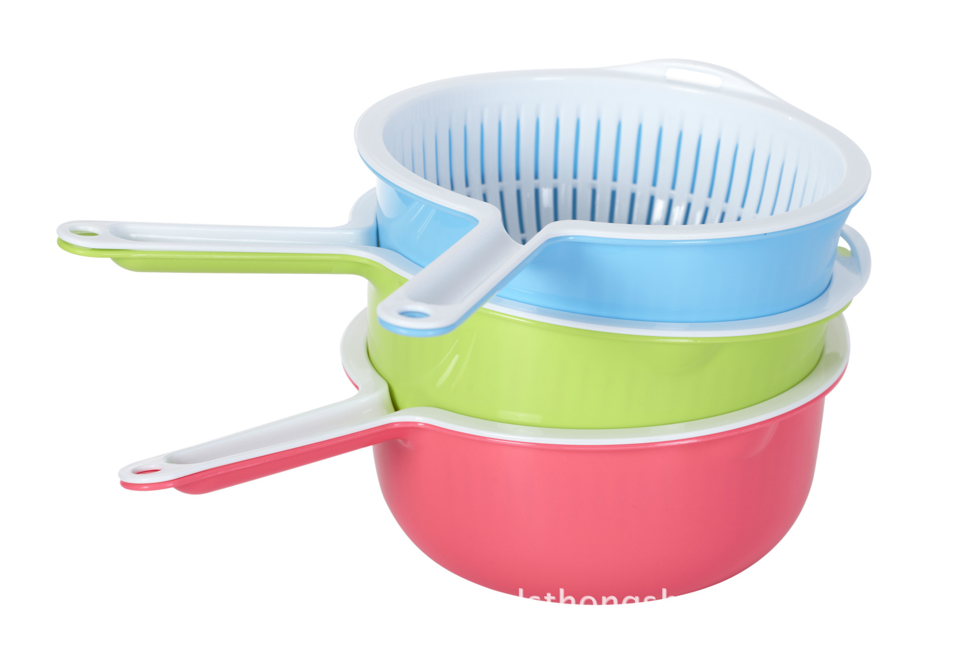 厨房用品滴水筛盆 两件套带手把筛盆 蔬菜水果筛盆详情2