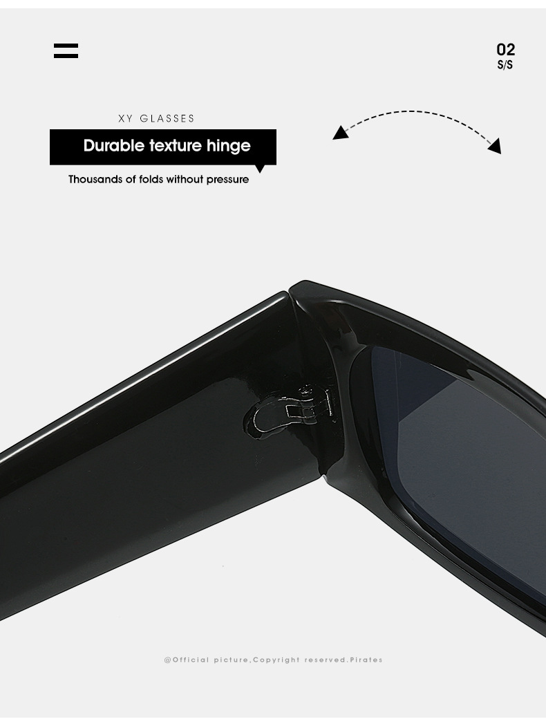 New square-framed sunglasses, European and American fashion square ins style, unisex personalized sunglasses, cross-border eyewear wholesale pic 15