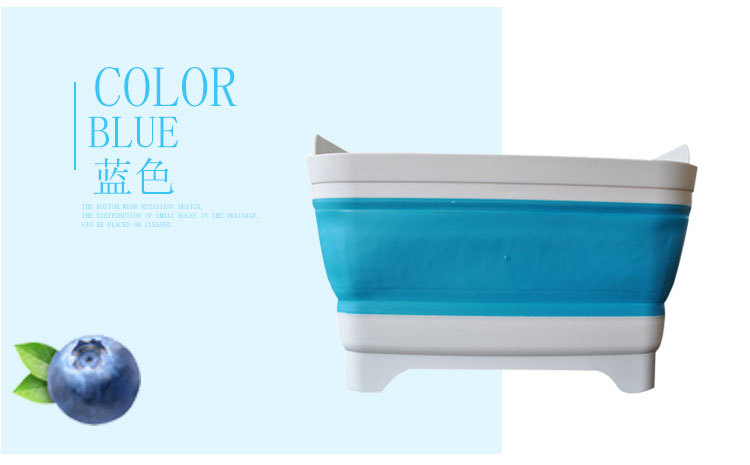 Dry Master Outdoor sink, folding square vegetable washing basin, draining basket, portable travel vegetable and ice washing bucket, fruit basin pic 8