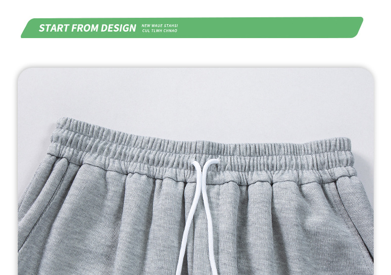 2022 Autumn new collection: Solid-color knitted sweatpants for men, drawstring tapered casual pants, threaded fabric sports pants for men pic 12
