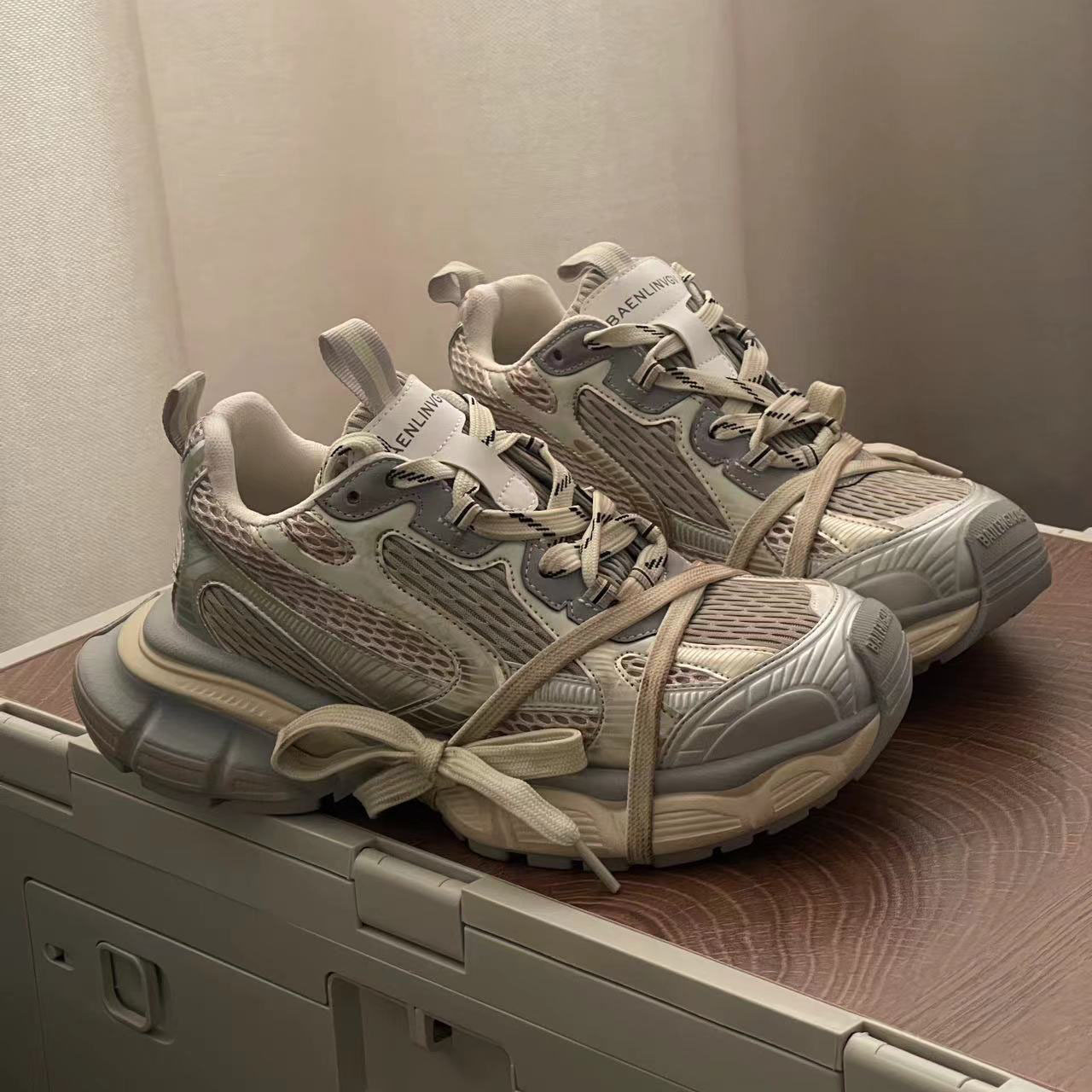 2023年新款老爹鞋增高厚底运动鞋休闲做旧复古情侣男女鞋详情9