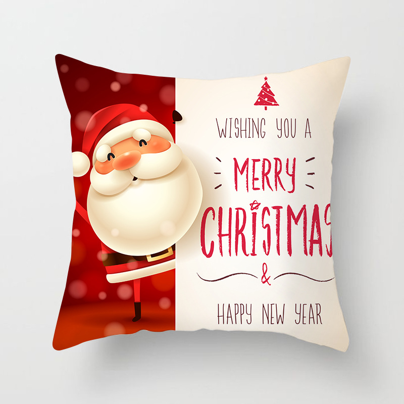 Red Santa Claus pillowcase cushions for home Christmas pic 2